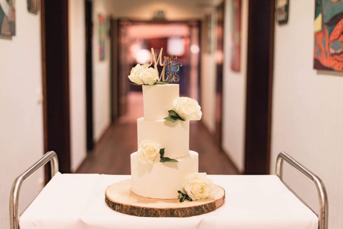 Hochzeitstorte Winterhochzeit Frankfurt .